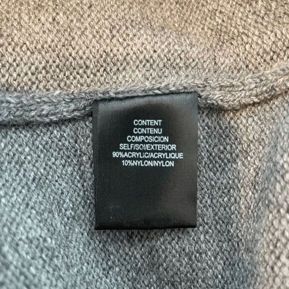 WAYF Lola Puff Sleeve Sweater Dress Gray Knit Mini Mock Neck Pull-Over S - Picture 12 of 12